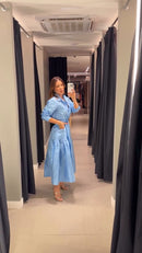 Vestido Midi Canelado Serena