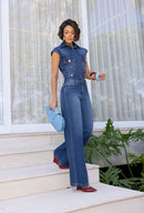 Conjunto Jeans 100% Wide Leg