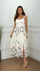 Vestido Linho Bordado Clara