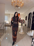Vestido Jolie Preto Estampado