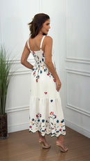 Vestido Linho Bordado Clara