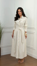Vestido Linho Giordana Com Cinto