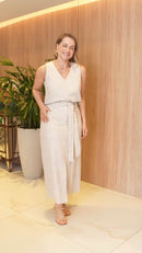 Conjunto Regata e Saia 100% Linho