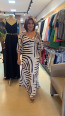 Vestido Longo manga bufante