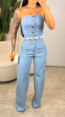 Macacão Jeans Tomara que caia - Lorena