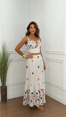 Conjunto Linho Bordado Francesca
