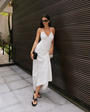 Vestido Longuete Clara em Viscose Estampa Polka Dots