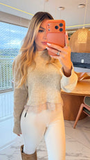 Blusa Tricot Rendada