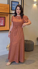 Vestido Longo Canela