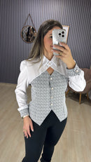 Camisa com Jacquard
