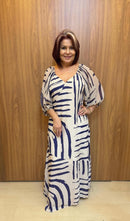 Vestido Longo manga bufante