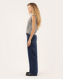 Calça jeans feminina wide slim