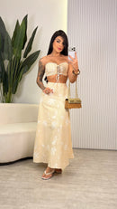 Conjunto Tricoline Bordado - Maria