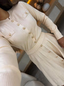 Conjunto Tricô Moda l  Saia Rodada