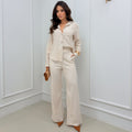 Conjunto Linho Camisa Alongada e Pantalona