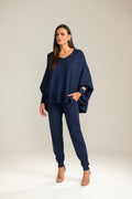 Conjunto Tricot capa e calça Jogger