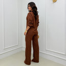 Conjunto Linho Camisa Alongada e Pantalona