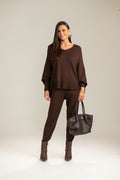Conjunto Tricot capa e calça Jogger