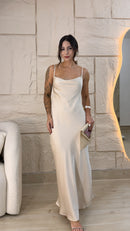 Vestido Cetim Alça