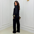 Conjunto Linho Camisa Alongada e Pantalona