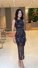 Vestido Regata Tule Floral