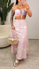 Conjunto Tricoline Bordado - Maria