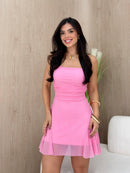 Vestido Curto Tule